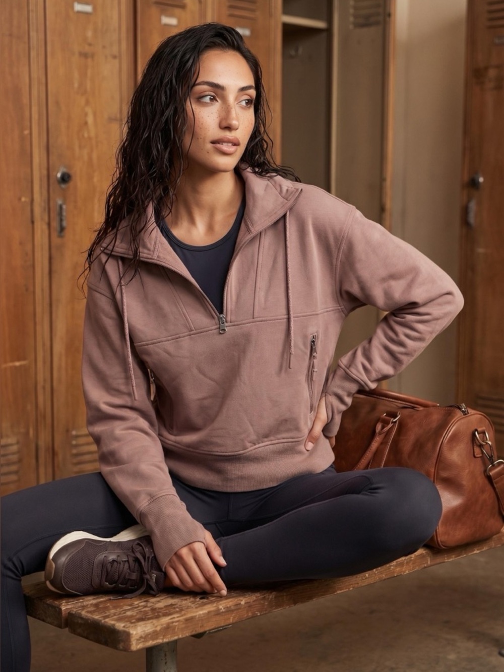 Old Navy Active Tan Fleece Pullover